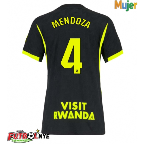 Camiseta Atletico Madrid Rodrigo Mendoza #4 Visitante Equipación para mujer 2026-27 manga corta